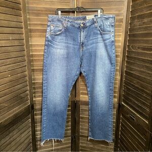AG Adriano Goldschmied AG-ED Denim Jeans Raw Frayed Hem 40X29 Stretch Distressed